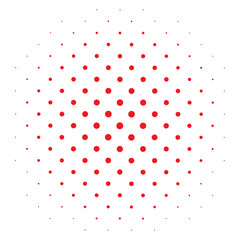 Red dot pattern on black background abstract design
