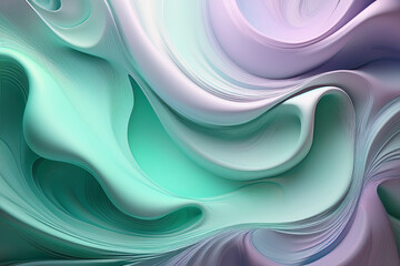 Holographic 3D Liquid Gradient | Abstract Background with Smooth Flowing Shapes