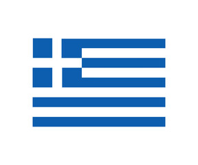 Official national flag of Greece illustration on transparent background. 


