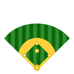 Baseball field aerial view for tactical plays