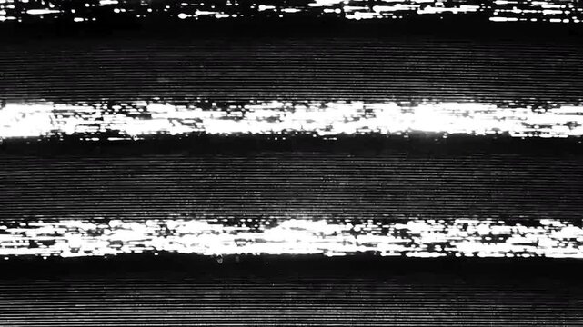 Badly Distorted Analog VHS Videotape Cassette Damage Seamless 4K Video Overlay Background Loop Effect