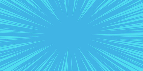 Obraz premium Bright blue sunburst vector design with a ray pattern for an abstract light sky illustration backdrop