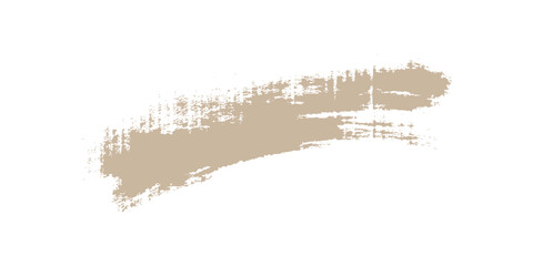 Makeup brush and mascara eye shadow on white paper with a grunge ink splash border design