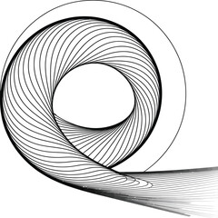 Naklejka premium Abstract Swirling Hypnotic Design - Black and White