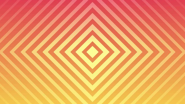 A captivating geometric pattern featuring concentric diamonds in warm hues of yellow, orange, and red, creating a visually engaging and dynamic composition