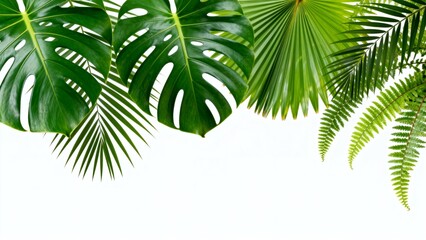 Fototapeta premium Tropical leaves background