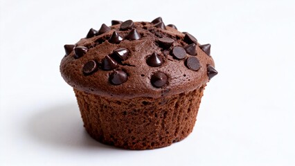 Chocolate muffin with chocolate chips
