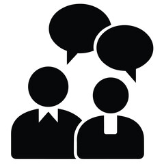 p eople with speech bubblesvector icon