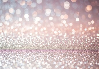 Soft pink and silver glitter bokeh background image