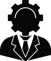 Engineer silhouette vector art illustration