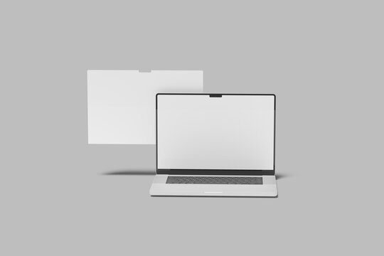 Laptop screen website Blank mockup