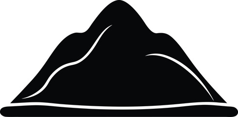 Sand pile silhouette vector art illustration