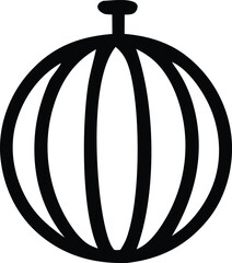 Simple hand-drawn style icon of a gooseberry fruit isolated on a plain surface for simple design needs