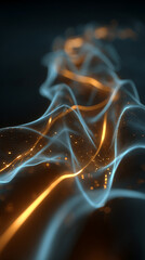 Obraz premium Dynamic light shapes background with bright luminous glowing lines forming fluid motion and depth through 3d rendering creating a futuristic abstract design ideal for modern digital visuals