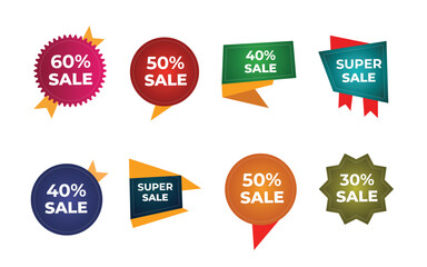 Shopping sale colorful banners design template