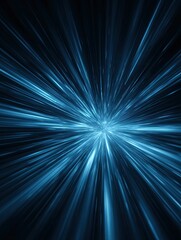 Naklejka premium Abstract radial background, motion effect with blue rays zoom effect,