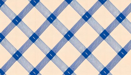Blue and white checkered pattern with diagonal lines.