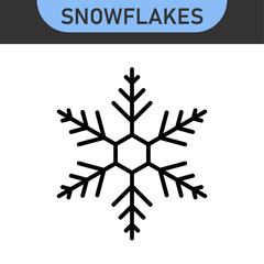 Set of blue Snowflakes icons. Vector winter icons	