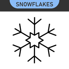Set of blue Snowflakes icons. Vector winter icons	