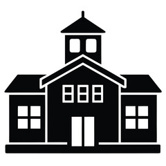 school building vector icon