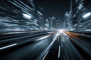 High-speed business and technology concept, Acceleration of ultra-fast and fast blur.