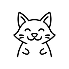 outline happy fox on a white background
Vector line icon animal character emotion, including joy and sadness