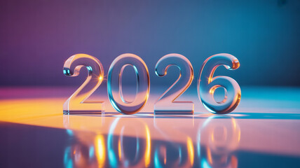 Happy New Year 2026 Background Design Greeting Card, Banner, Poster, Vector Illustration