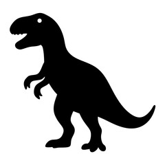 Silhouette of a t rex tyrannosaurus rex dinosaur vector illustration prehistoric jurassic era animal