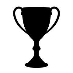 Download black silhouette trophy vector illustration for winning award achievement concept design
