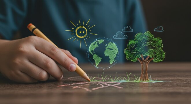 Close up artist hands painting