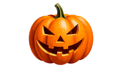 halloween pumpkin isolated on white
