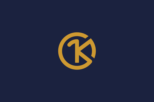 letter k1, 1k logo icon design vector template