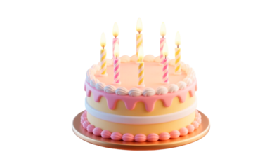 birthday cake isolated on white