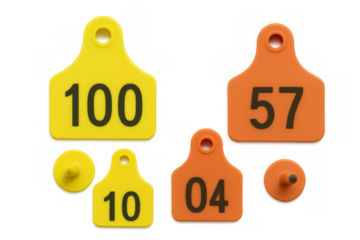 Livestock identification ear tags with unique numbering