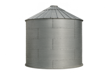 Metal grain bin for agricultural food storage