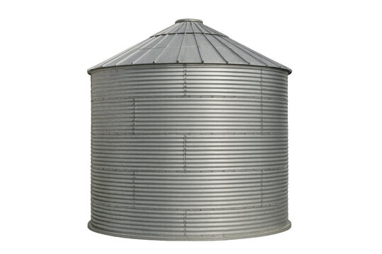 Metal grain bin for agricultural food storage