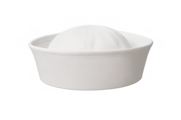 White sailor hat representing nautical marine costume