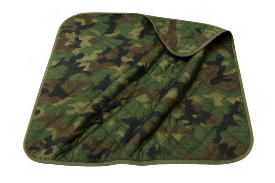 Military camouflage poncho liner woobie blanket with quilted pattern