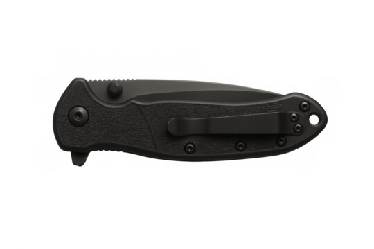 Black tactical folding knife for outdoor survival use