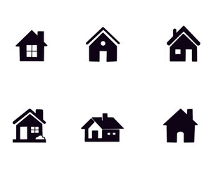 Modern house silhouette vector illustration