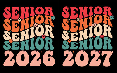 Graduation celebration banner design featuring a silhouette of students for the class of 2026 and 2027 perfect for advertisements and announcements