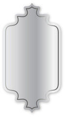 Islamic Style Ornamental Silver Metallic Frame