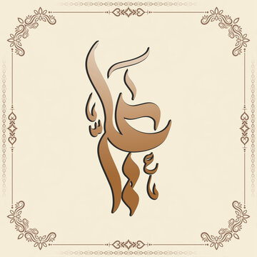 Islamic calligraphy, Arabic calligraphy designs.Hand-drawn illustration of a background with butterflies.
