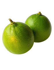 Two vibrant green limes, close-up, slightly overlapping