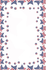 Obraz premium USA Patriotic stars illustration, great border for national events, American flag frame