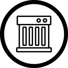 Carbon Heater Vector Icon Design