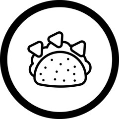 Tacos and Salsa Vector Icon Design