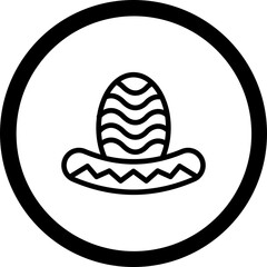 Mexican Hat Vector Icon Design