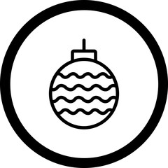 Obraz premium Christmas Bauble Vector Icon Design