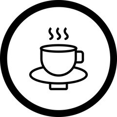 Chinese Tea Cup Vector Icon Design